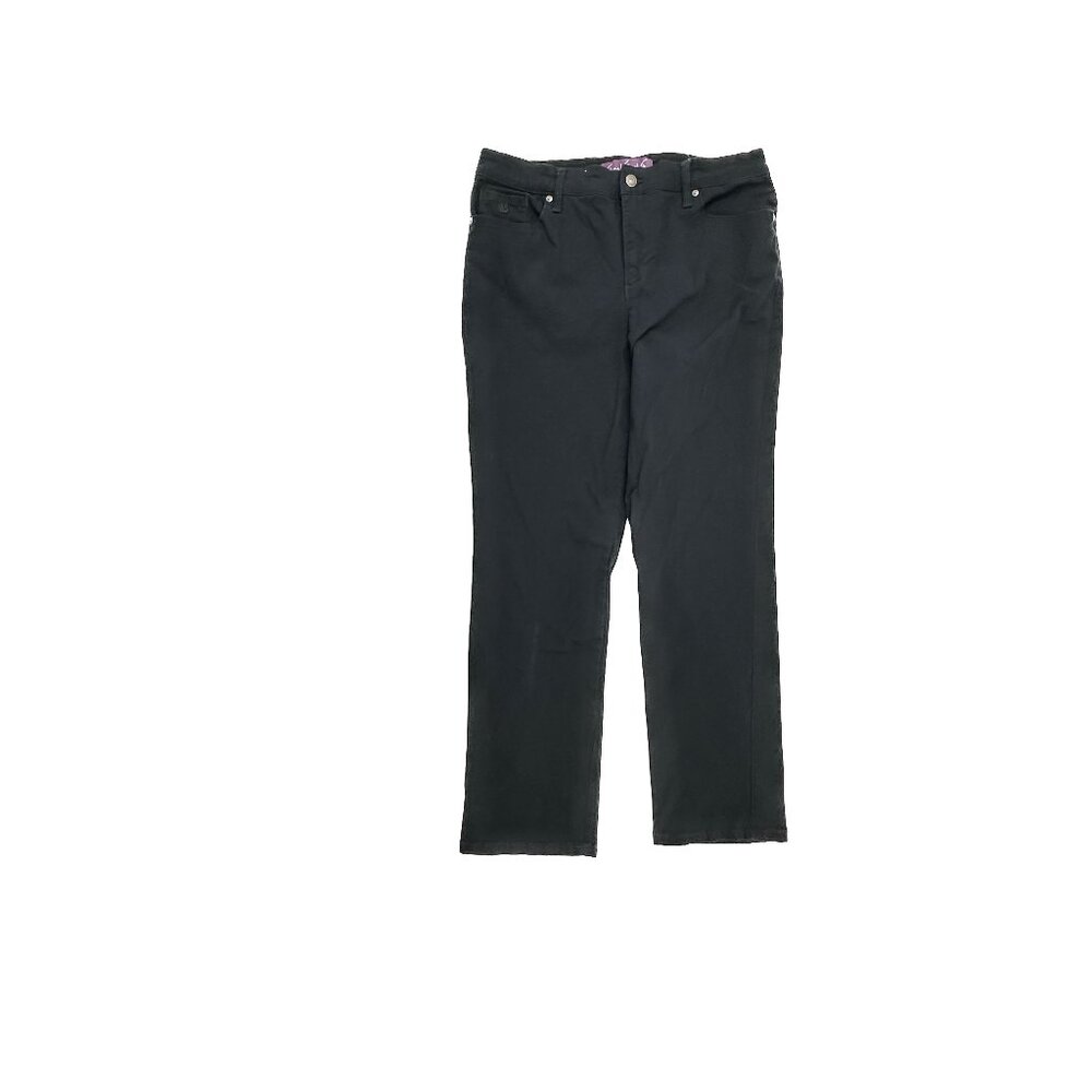 Gloria Vanderbilt‎ Amanda 2.0 Slim Leg Women's size 10P Black Chino Pants